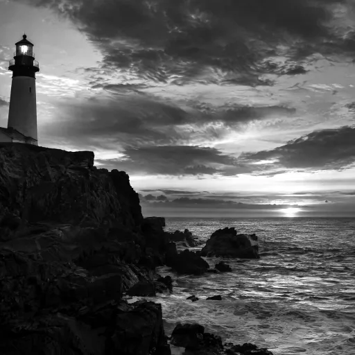 Lighthouse at sunset