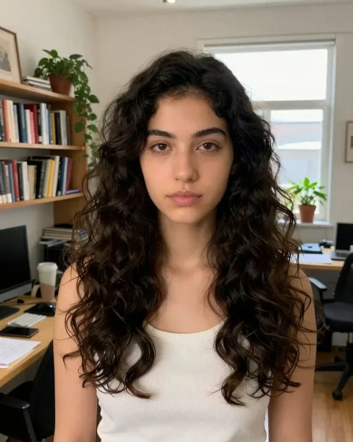 Curly hair portrait