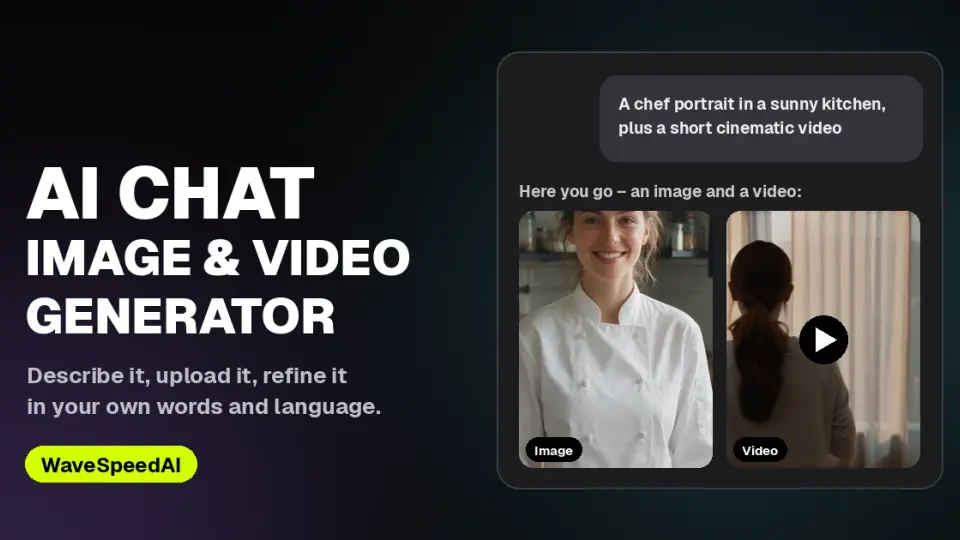 WaveSpeedAI AI Chat: Crea y Edita Imágenes y Videos Chateando