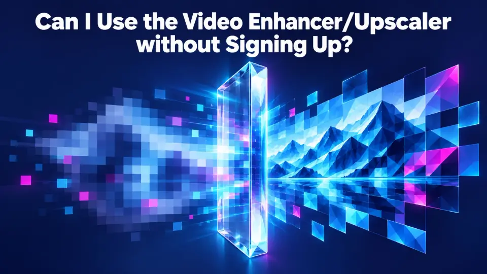 Can I Use the Video Enhancer/Upscaler without Signing Up?