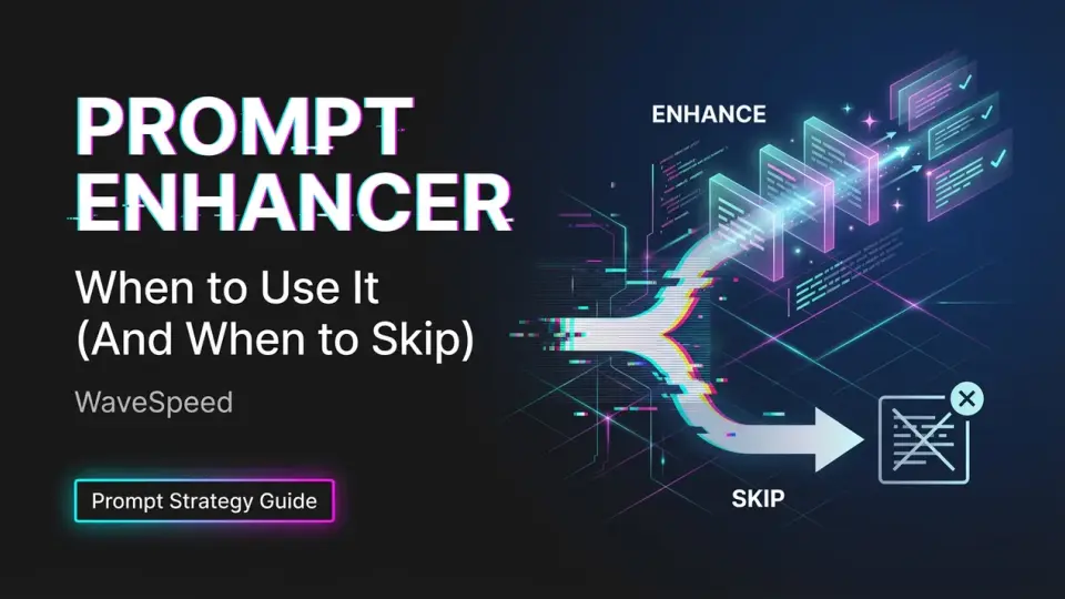 WaveSpeed Prompt Enhancer: 언제 사용할까 (그리고 언제 건너뛸까)
