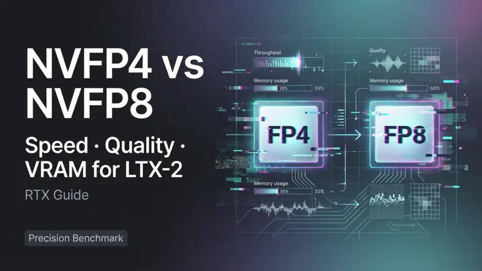 LTX-2를 위한 NVFP4 vs NVFP8: 속도, 품질 및 VRAM 비교 (RTX 가이드)