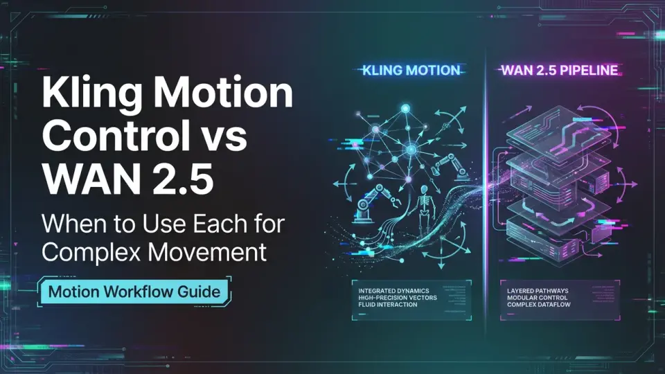 Kling Motion Control vs WAN 2.5: 복잡한 움직임에서 각각을 언제 사용할까