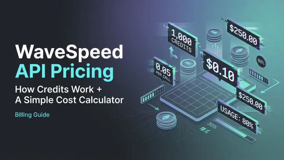 WaveSpeed API 가격: 크레딧 작동 방식 + 간단한 비용 계산기