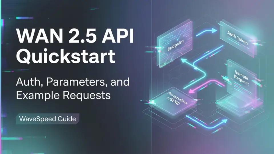 WAN 2.5 API Quickstart, WaveSpeed에 출시: 인증, 매개변수 및 예제 요청