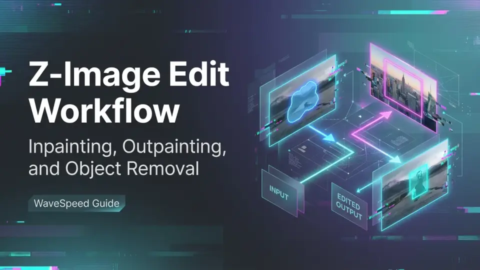 Z-Image Edit, WaveSpeed에 출시: 인페인팅, 아웃페인팅, 객체 제거
