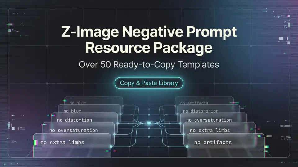 Z-Image ネガティブプロンプトリソースパック：すぐに使える50以上のテンプレート