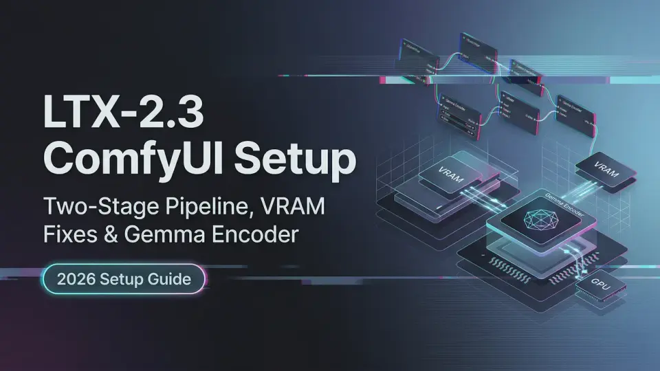 LTX-2.3 ComfyUI セットアップ：2ステージパイプライン、VRAM修正＆Gemmaエンコーダー