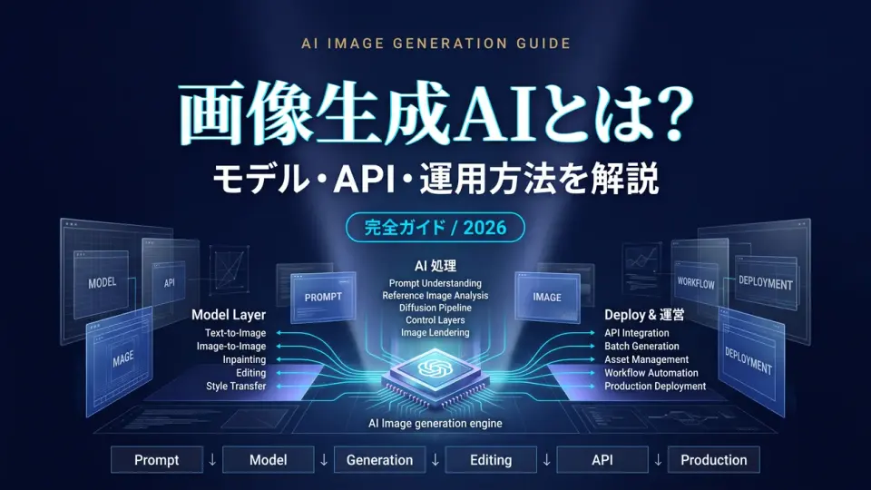 画像生成AIとは？モデル・API・運用方法を解説