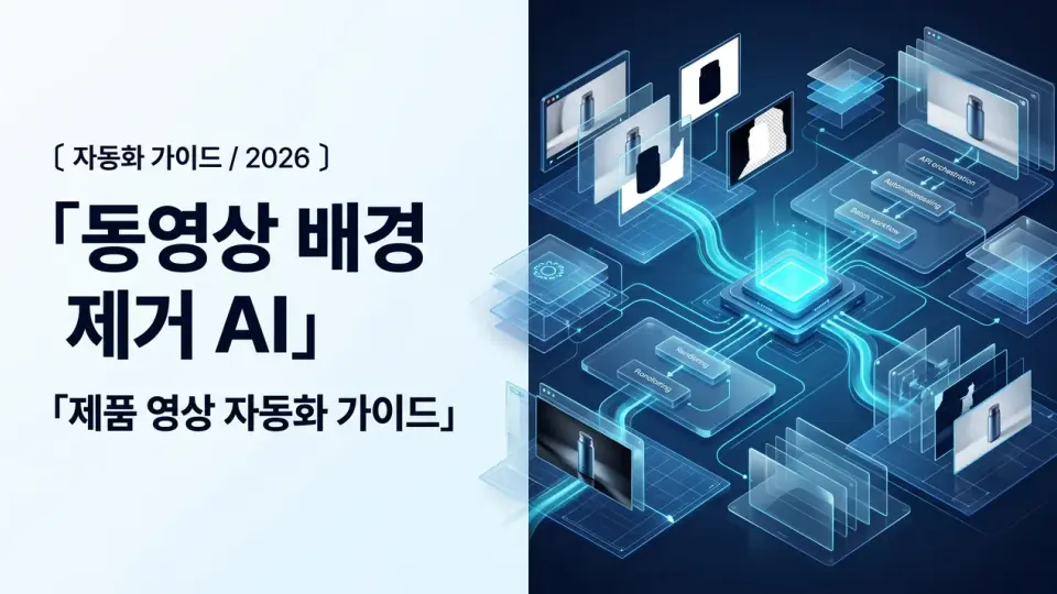 동영상 배경 제거 AI: 제품 영상 자동화 가이드