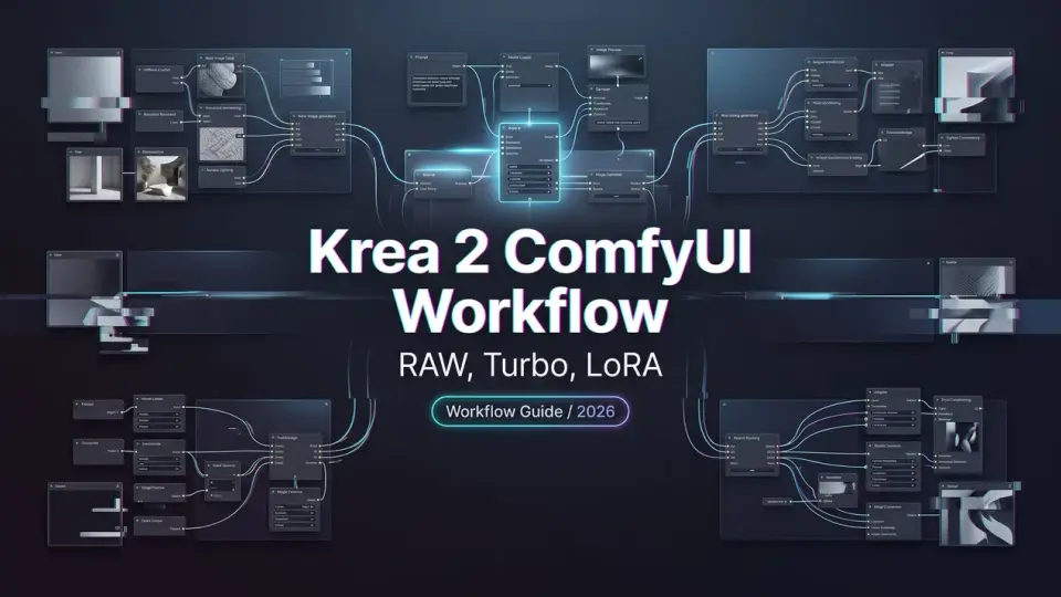 Krea 2 ComfyUI Workflow: RAW, Turbo, LoRA