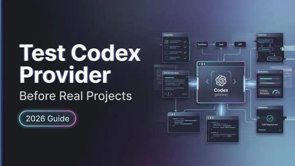 Test Codex Provider Before Real Projects