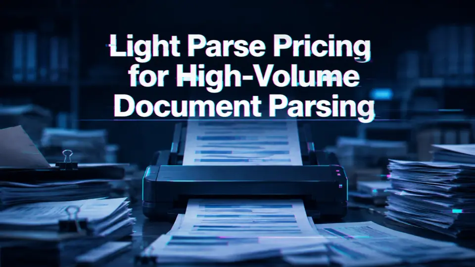 Light Parse Pricing for High-Volume Document Parsing