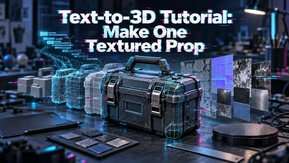 Text-to-3D Tutorial: Make One Textured Prop
