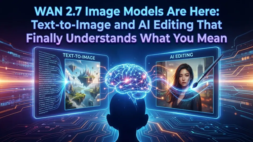 Los Modelos de Imagen WAN 2.7 Han Llegado: Texto a Imagen y Edición con IA que Finalmente Entiende lo que Quieres Decir