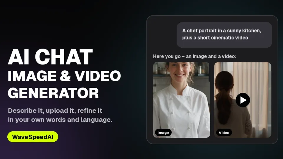 WaveSpeedAI AI Chat: Create and Edit Images and Videos by Chatting