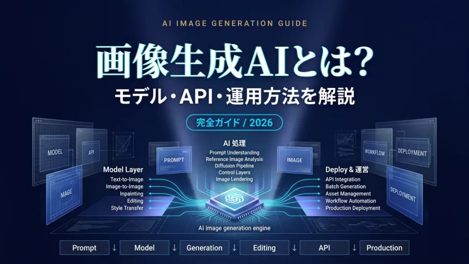 画像生成AIとは？モデル・API・運用方法を解説