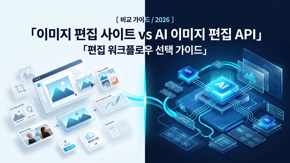 이미지 편집 사이트 vs AI 이미지 편집 API