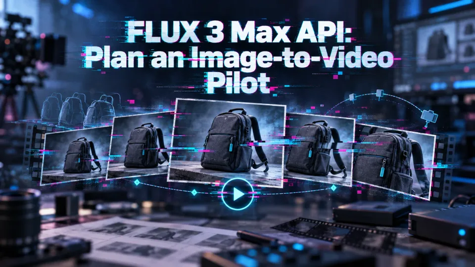 FLUX 3 Max API: Plan an Image-to-Video Pilot