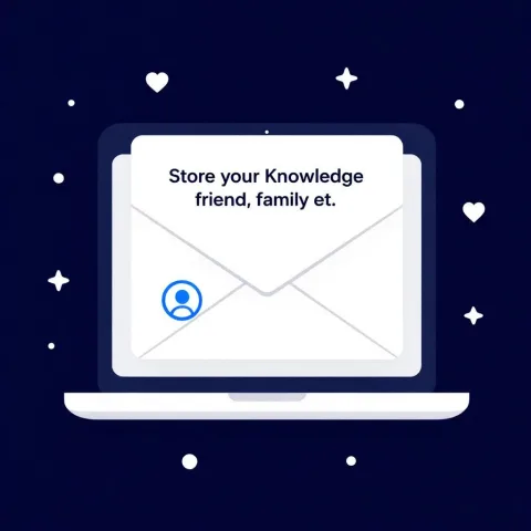 A letter based logo for a web app that is used to store your personal knowledge and records of your friends, family etc