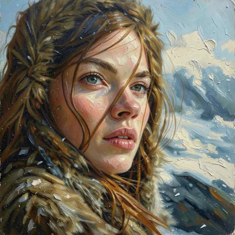 Change image1 to the oil painting style 