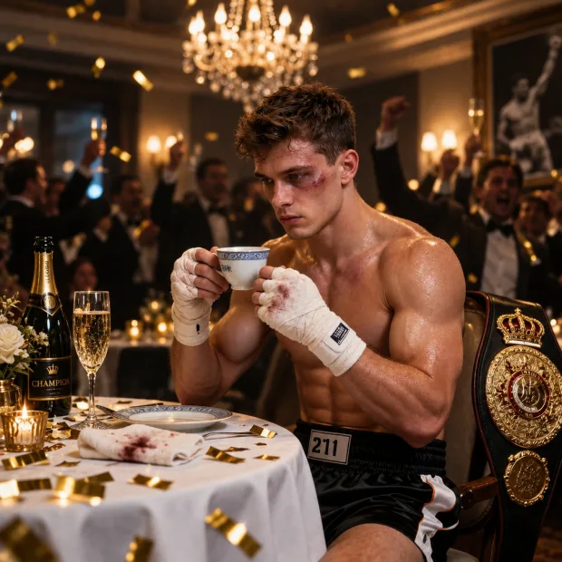 Transform the elegant dinner scene into a stylish underground champion’s celebration wh… — Image générée par l’API GPT Image 2.5 Image-To-Image