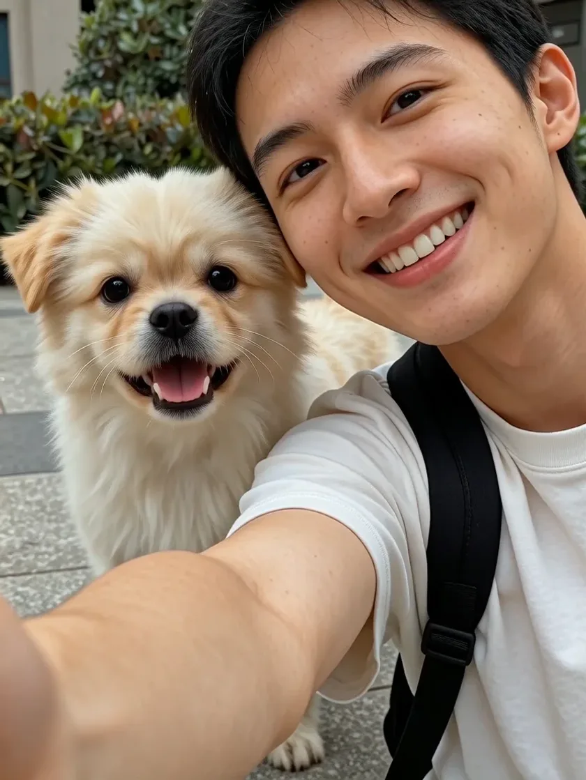 wavespeed-ai/ai-dog-selfie-video